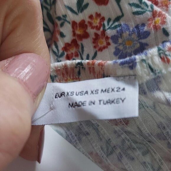 Bershka Floral Mini Dress Cottagecore Summer Chic Soft Girl Aesthetic Y2K Vibe - Picture 4 of 8